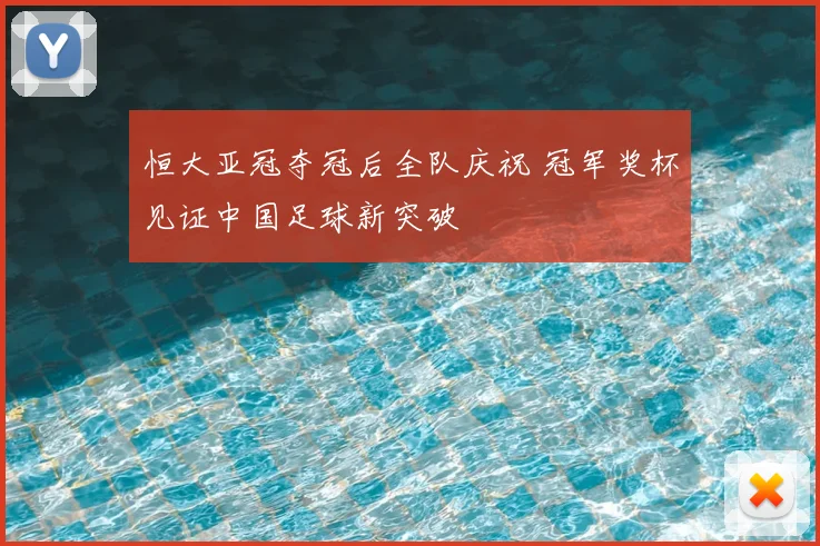 恒大亚冠夺冠后全队庆祝 冠军奖杯见证中国足球新突破